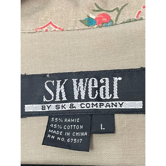 SK Wear Vintage Dainty Floral Neutral Jacket Women's Size Large No Wear A122 - Picture 11 of 13